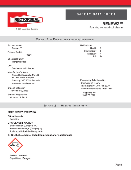 RENEWZ by Rectorseal 4 x 5 litres carton $360 - supercellnz
