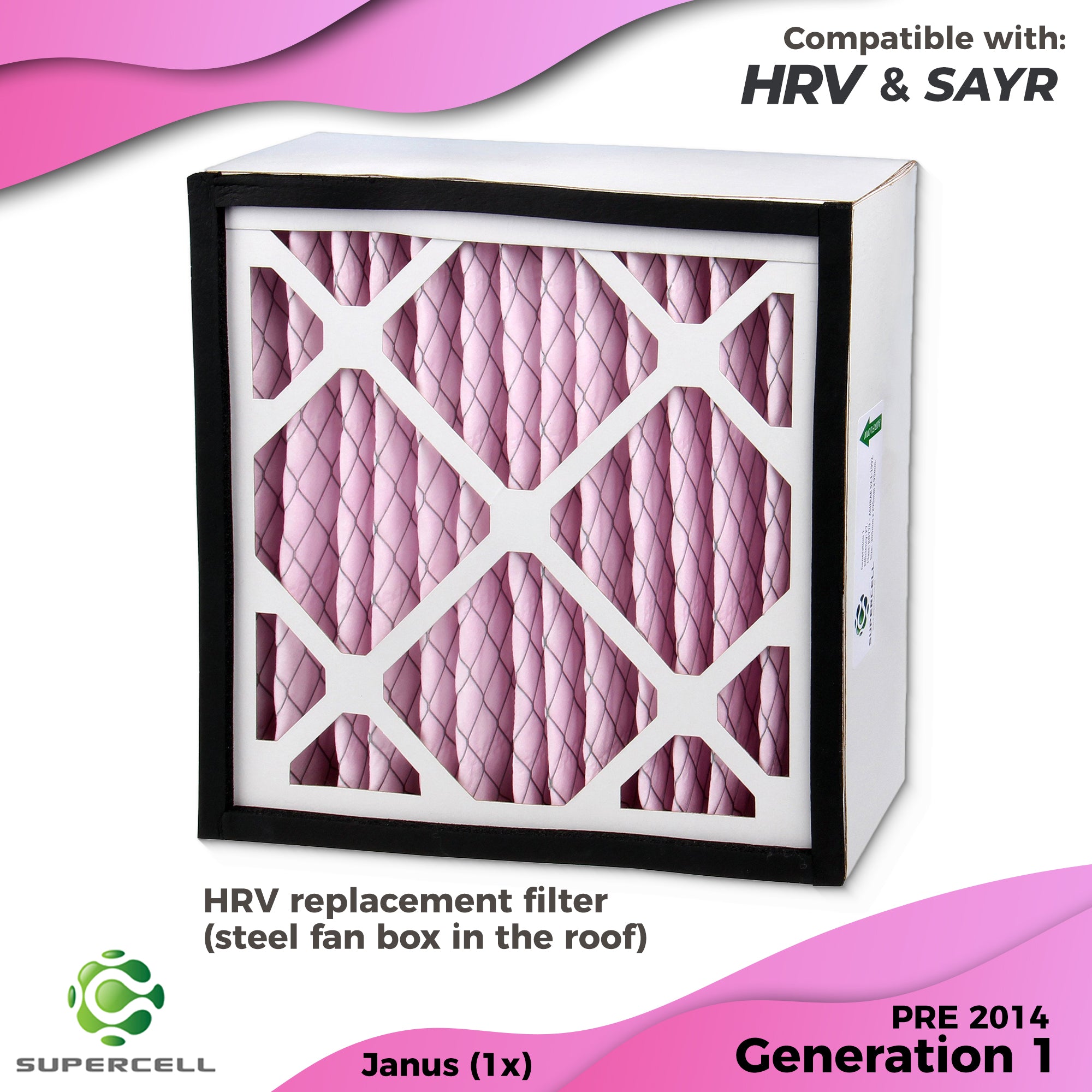 HRV filter  Generation 1  & Sayr compatible F7 - supercellnz